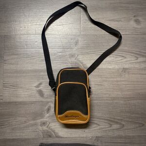 Vintage MacGregor Camera Case Black & Tan Zippered With Adjustable Strap